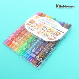색연필 리락쿠마 12색 슬라이더 색연필