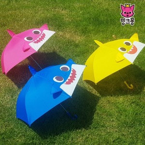 47우산 유아동 우산 아기상어 뚜루룻뚜 귀여운 뚜루룻뚜 핑크퐁 한폭poe입체 우산
