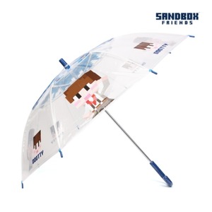 K_55우산 샌드박스 도티 하이 비닐 투명 아동장우산